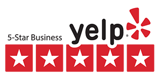 Yelp cleaning services logo with a five-star rating icon.